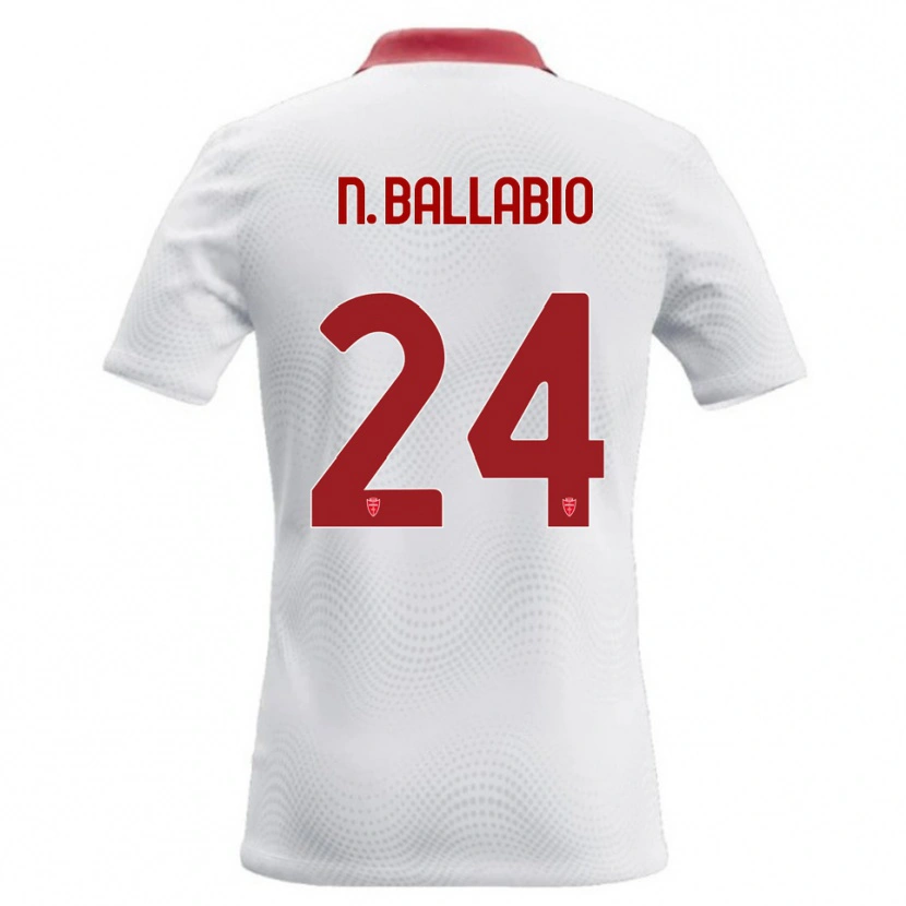 Danxen Herren Nicolò Ballabio #24 Weiß Rot Auswärtstrikot Trikot 2026/27 T-Shirt