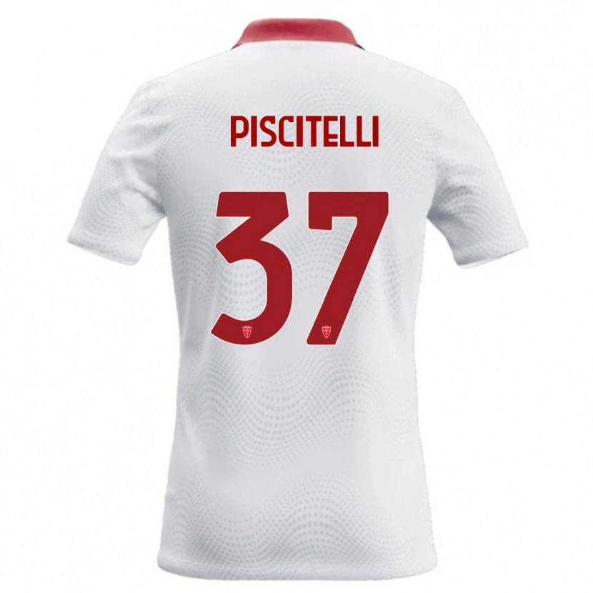 Danxen Herren Pasquale Piscitelli #37 Weiß Rot Auswärtstrikot Trikot 2026/27 T-Shirt