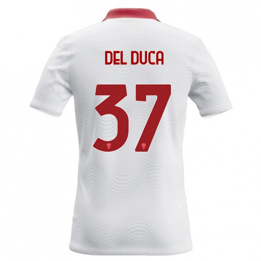 Danxen Herren Jacopo Del Duca #37 Weiß Rot Auswärtstrikot Trikot 2026/27 T-Shirt