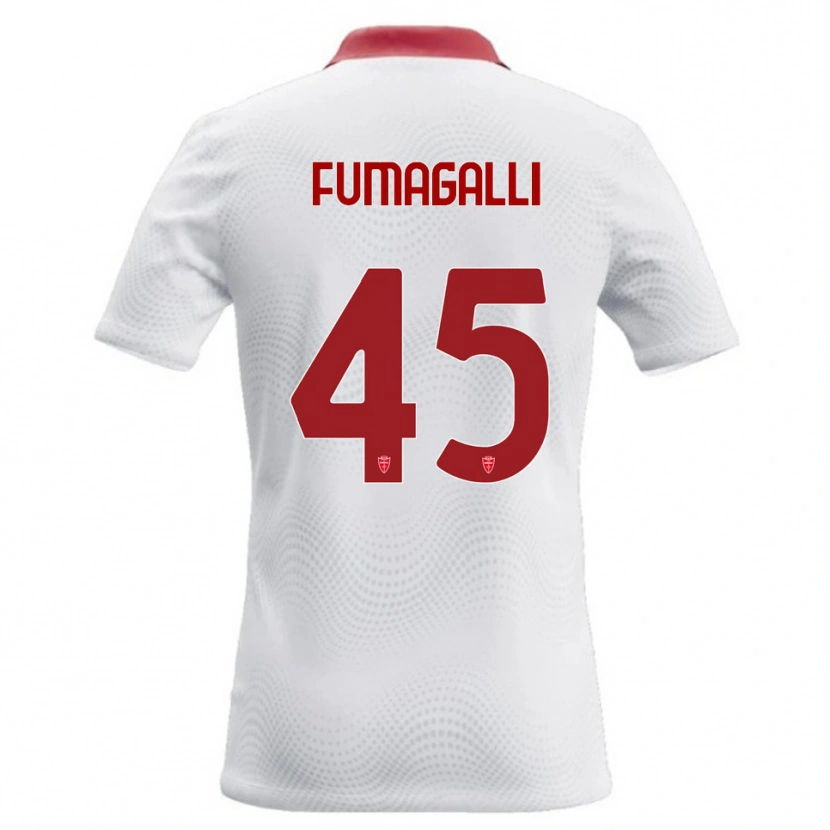 Danxen Herren Valerio Fumagalli #45 Weiß Rot Auswärtstrikot Trikot 2026/27 T-Shirt