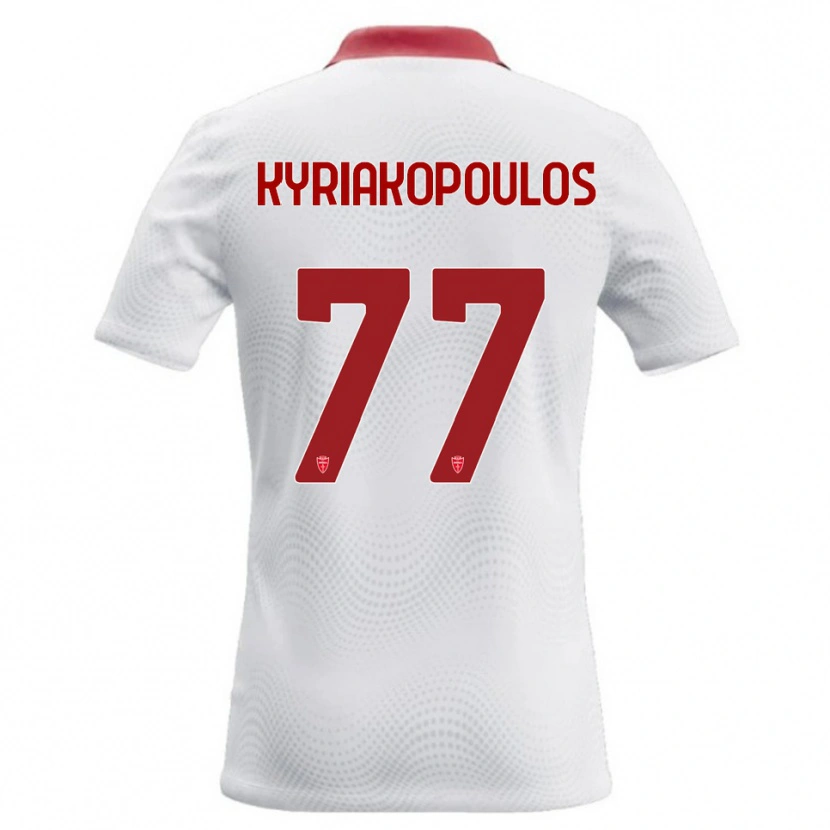 Danxen Herren Georgios Kyriakopoulos #77 Weiß Rot Auswärtstrikot Trikot 2026/27 T-Shirt