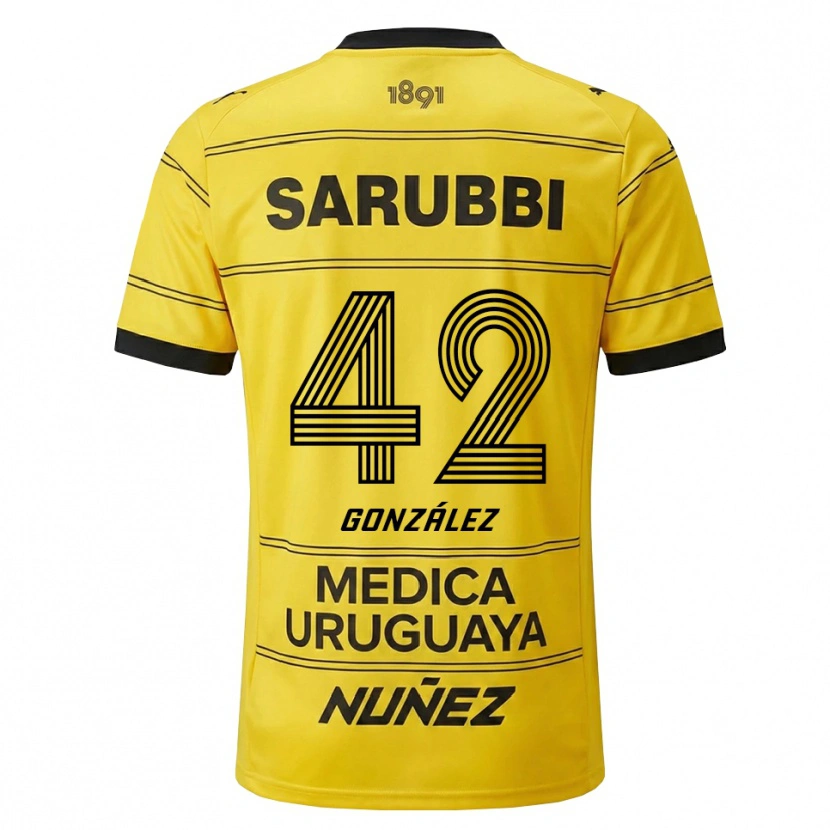 Danxen Herren Luciano González #42 Gelb Schwarz Auswärtstrikot Trikot 2026/27 T-Shirt