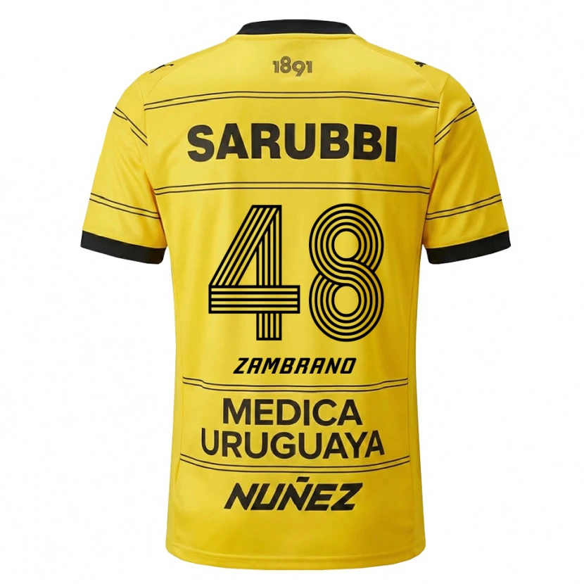 Danxen Herren Carlos Zambrano #48 Gelb Schwarz Auswärtstrikot Trikot 2026/27 T-Shirt