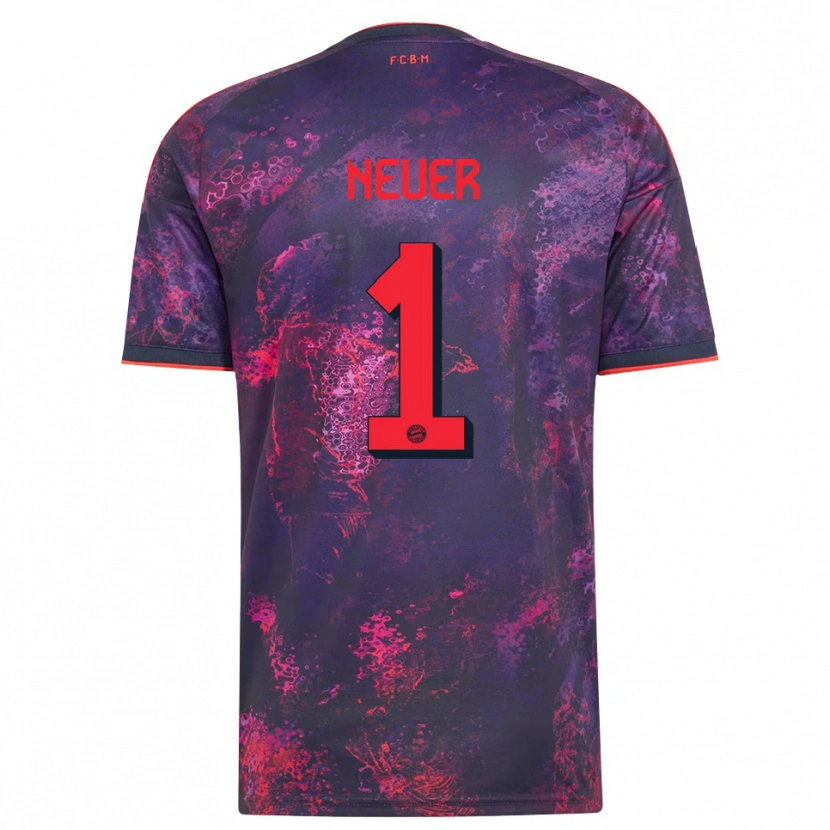 Danxen Herren Manuel Neuer #1 Lila Rot Ausweichtrikot Trikot 2026/27 T-Shirt