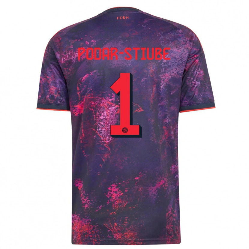 Danxen Herren David Podar-Stiube #1 Lila Rot Ausweichtrikot Trikot 2026/27 T-Shirt