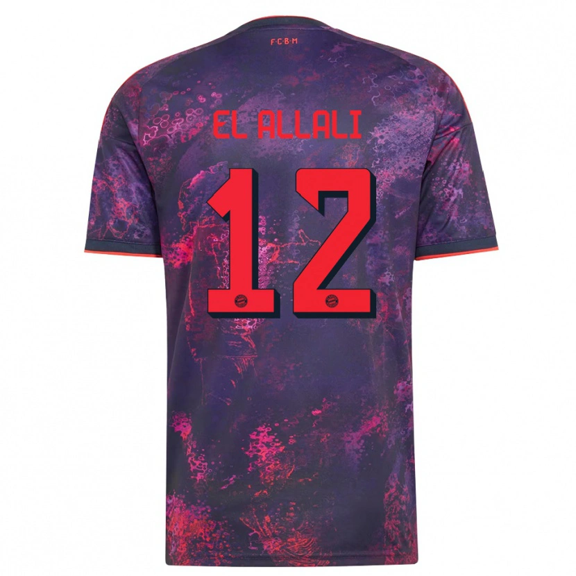 Danxen Herren Jonas El Allali #12 Lila Rot Ausweichtrikot Trikot 2026/27 T-Shirt