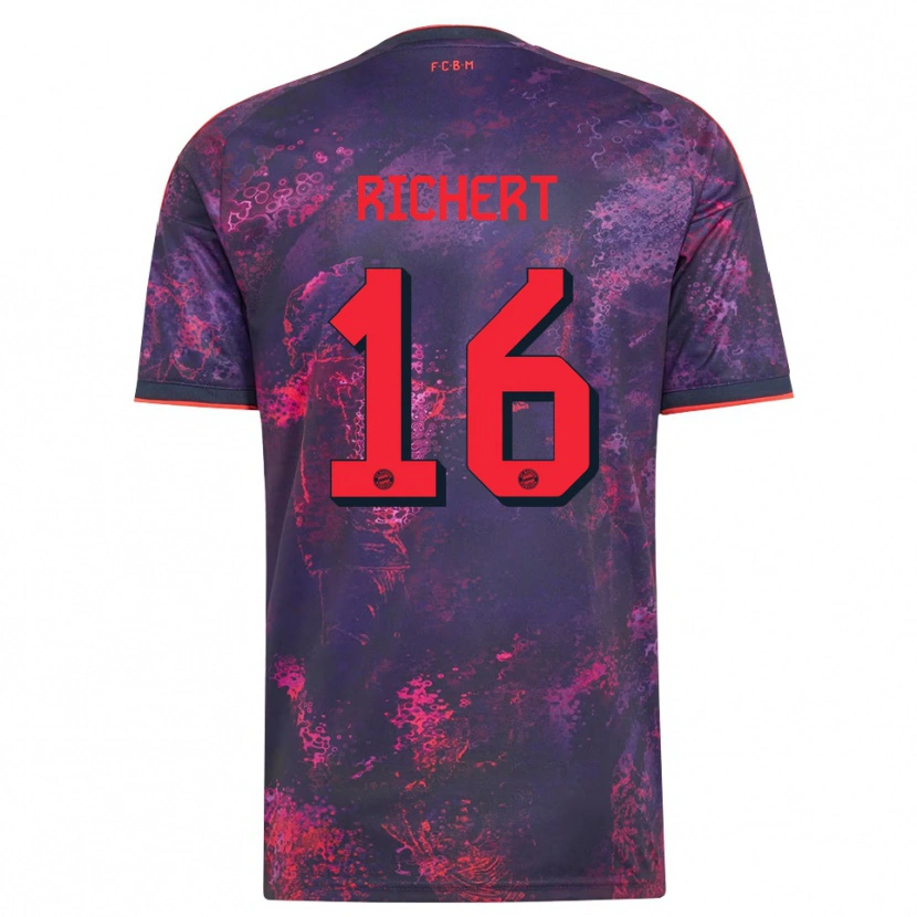 Danxen Herren Leonhard Richert #16 Lila Rot Ausweichtrikot Trikot 2026/27 T-Shirt