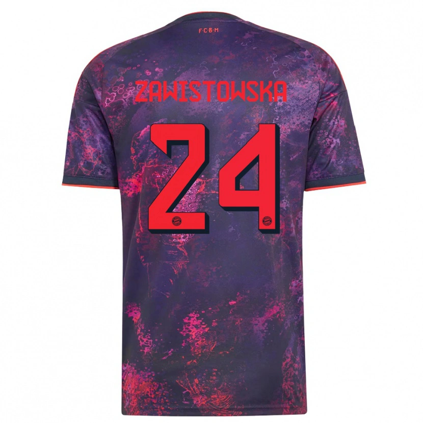 Danxen Herren Weronika Zawistowska #24 Lila Rot Ausweichtrikot Trikot 2026/27 T-Shirt
