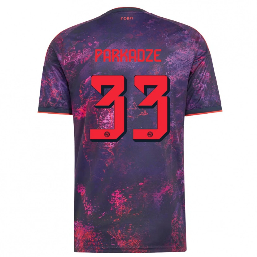 Danxen Herren Luka Parkadze #33 Lila Rot Ausweichtrikot Trikot 2026/27 T-Shirt