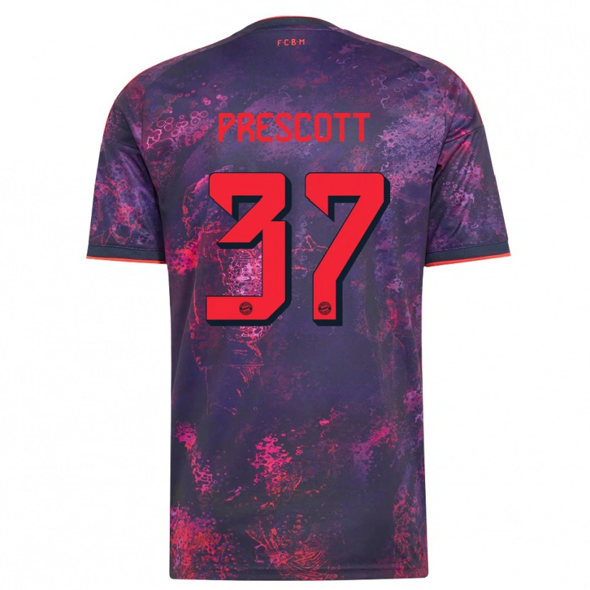 Danxen Herren Leonard Prescott #37 Lila Rot Ausweichtrikot Trikot 2026/27 T-Shirt