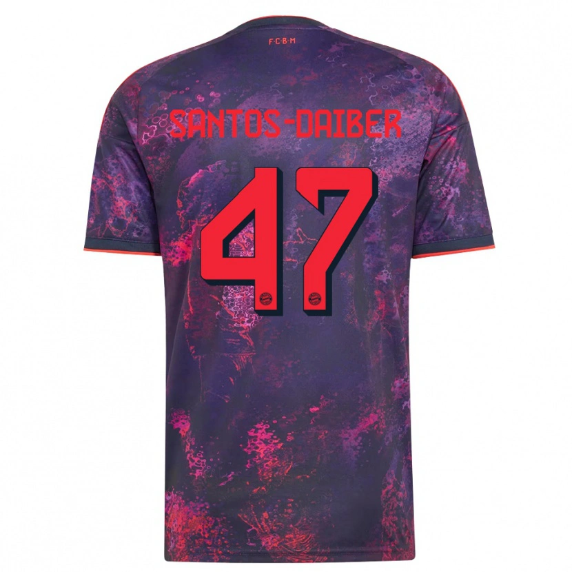 Danxen Herren David Santos Daiber #47 Lila Rot Ausweichtrikot Trikot 2026/27 T-Shirt