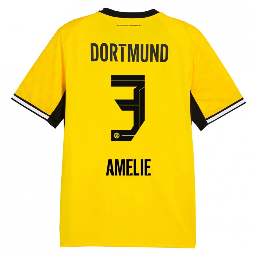 Danxen Damen Berger Amelie #3 Gelb Schwarz Weiß Heimtrikot Trikot 2026/27 T-Shirt