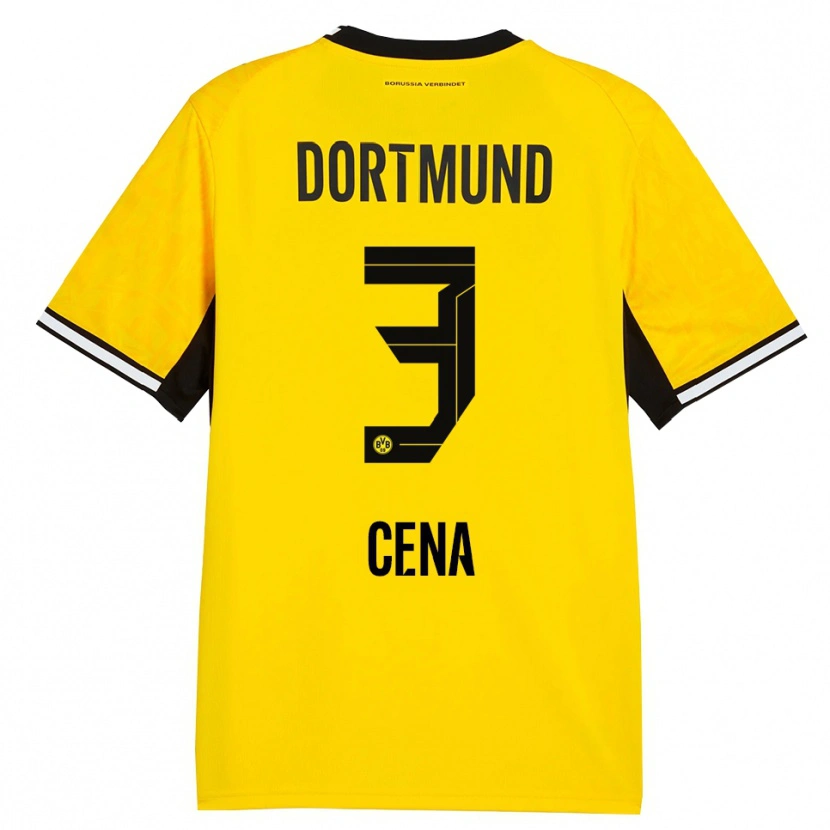 Danxen Damen Valon Cena #3 Gelb Schwarz Weiß Heimtrikot Trikot 2026/27 T-Shirt