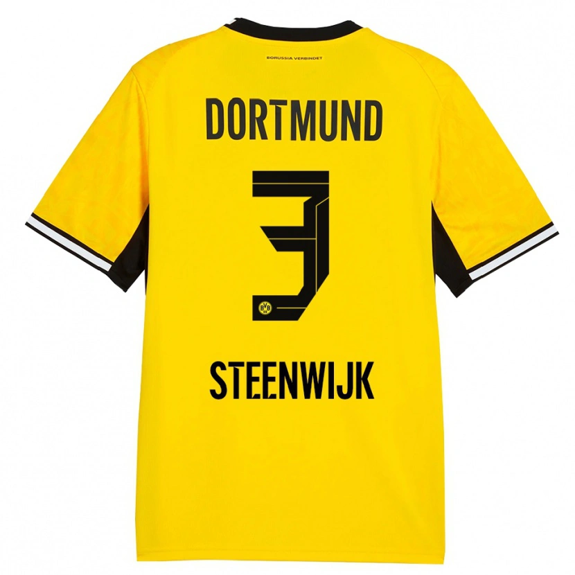 Danxen Damen Jenske Steenwijk #3 Gelb Schwarz Weiß Heimtrikot Trikot 2026/27 T-Shirt