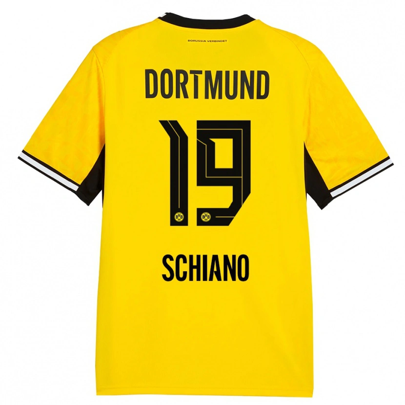 Danxen Damen Emilio Schiano #19 Gelb Schwarz Weiß Heimtrikot Trikot 2026/27 T-Shirt