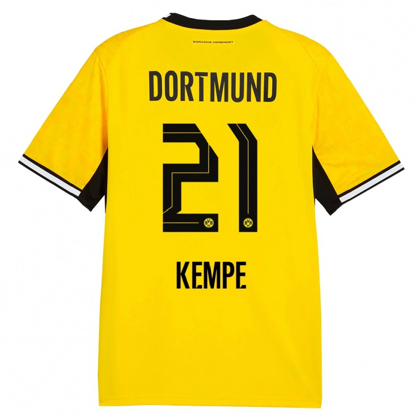 Danxen Damen Frederike Kempe #21 Gelb Schwarz Weiß Heimtrikot Trikot 2026/27 T-Shirt