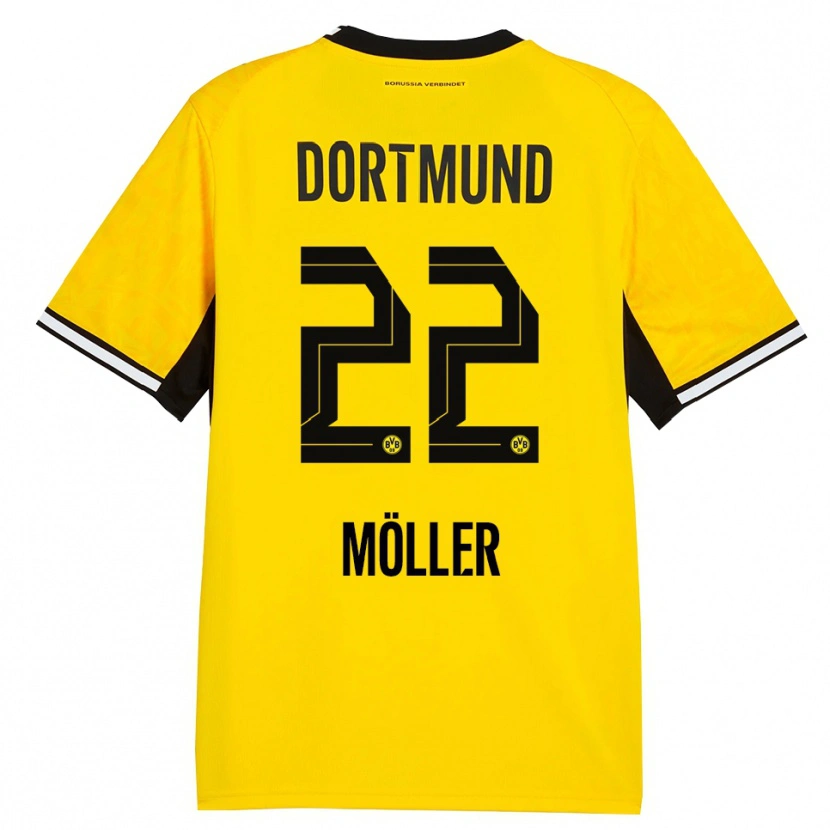 Danxen Damen Paul Möller #22 Gelb Schwarz Weiß Heimtrikot Trikot 2026/27 T-Shirt