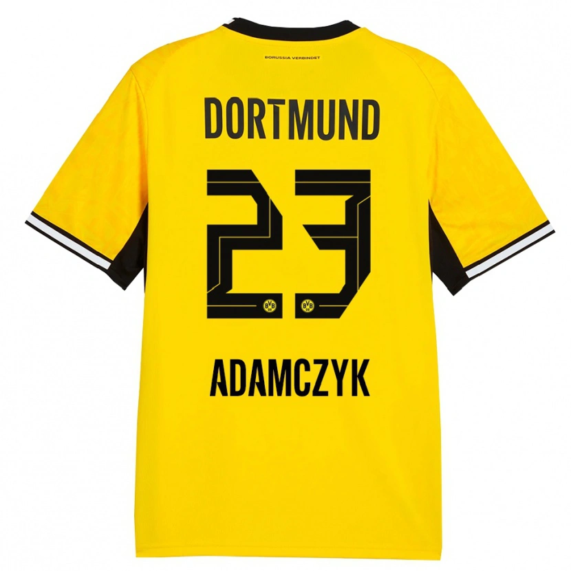 Danxen Damen Nico Adamczyk #23 Gelb Schwarz Weiß Heimtrikot Trikot 2026/27 T-Shirt