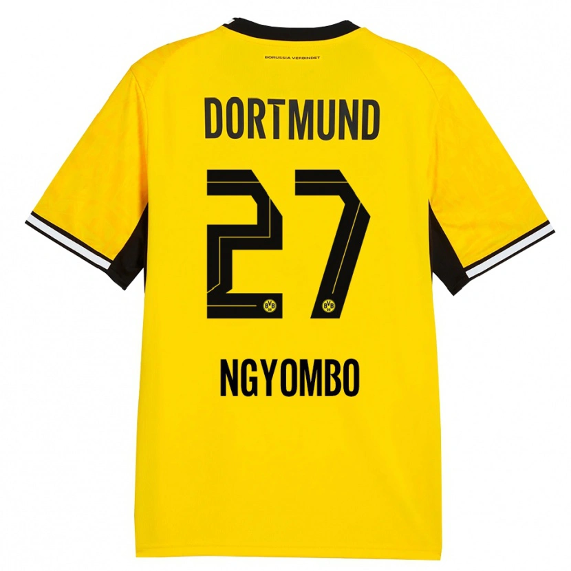 Danxen Damen Beni Ngyombo #27 Gelb Schwarz Weiß Heimtrikot Trikot 2026/27 T-Shirt