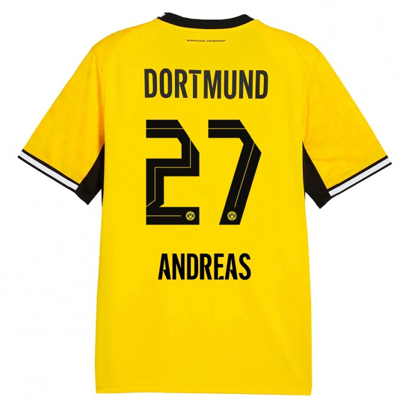Danxen Damen Kuno Andreas #27 Gelb Schwarz Weiß Heimtrikot Trikot 2026/27 T-Shirt