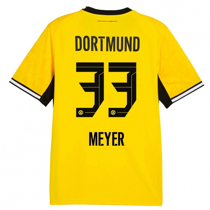 Danxen Damen Alexander Meyer #33 Gelb Schwarz Weiß Heimtrikot Trikot 2026/27 T-Shirt