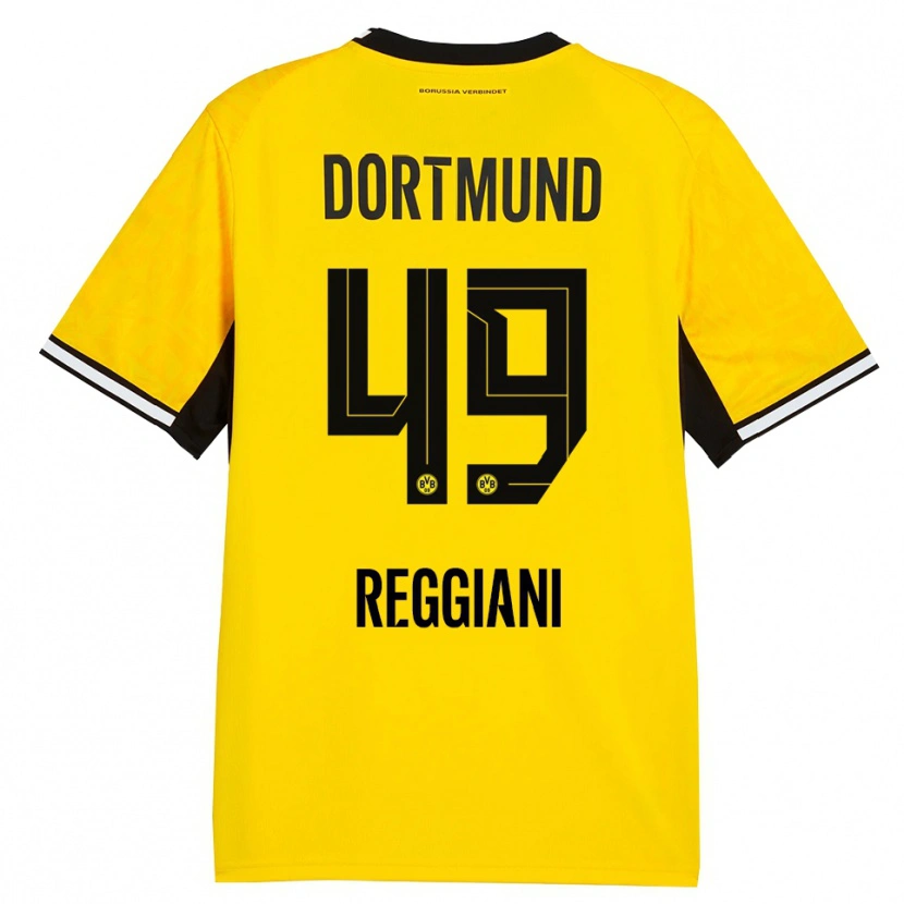 Danxen Damen Luca Reggiani #49 Gelb Schwarz Weiß Heimtrikot Trikot 2026/27 T-Shirt