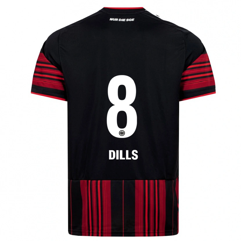 Danxen Damen Marvin Dills #8 Schwarz Rot Weiß Heimtrikot Trikot 2026/27 T-Shirt