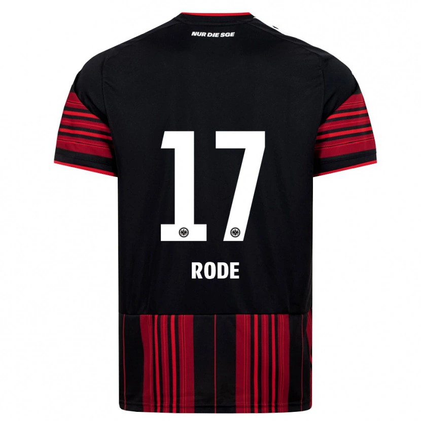 Danxen Damen Sebastian Rode #17 Schwarz Rot Weiß Heimtrikot Trikot 2026/27 T-Shirt