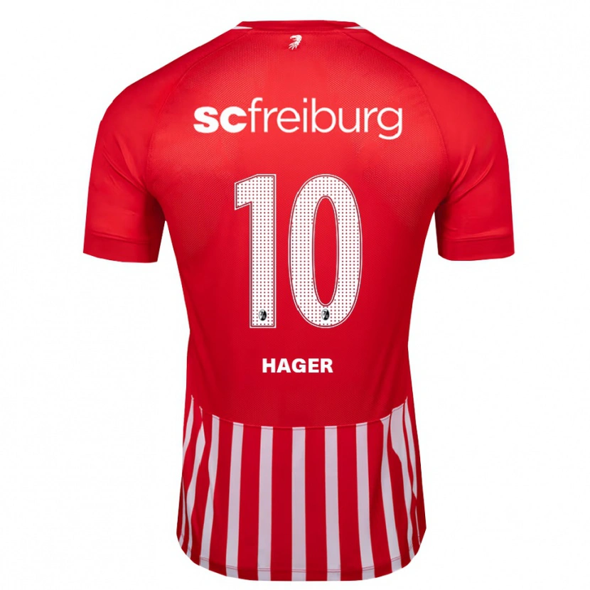 Danxen Damen Marc Hager #10 Rot Weiß Schwarz Heimtrikot Trikot 2026/27 T-Shirt