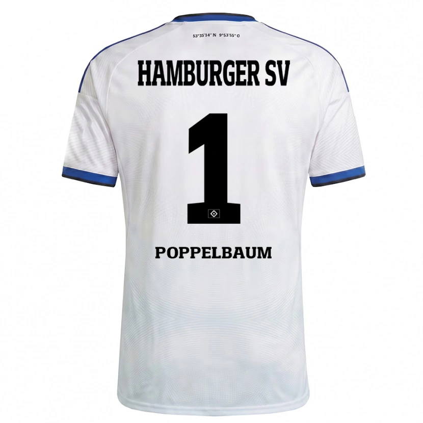 Danxen Damen Colin Poppelbaum #1 Weiß Schwarz Blau Heimtrikot Trikot 2026/27 T-Shirt