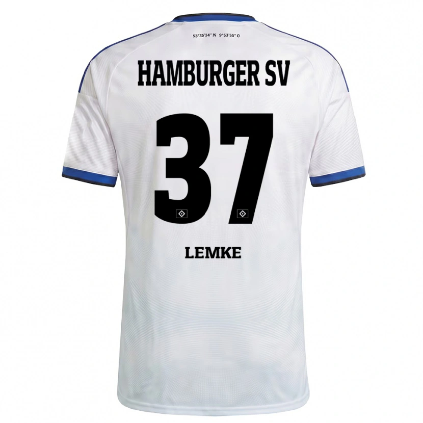 Danxen Damen Louis Lemke #37 Weiß Schwarz Blau Heimtrikot Trikot 2026/27 T-Shirt