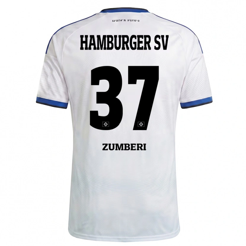 Danxen Damen Valon Zumberi #37 Weiß Schwarz Blau Heimtrikot Trikot 2026/27 T-Shirt