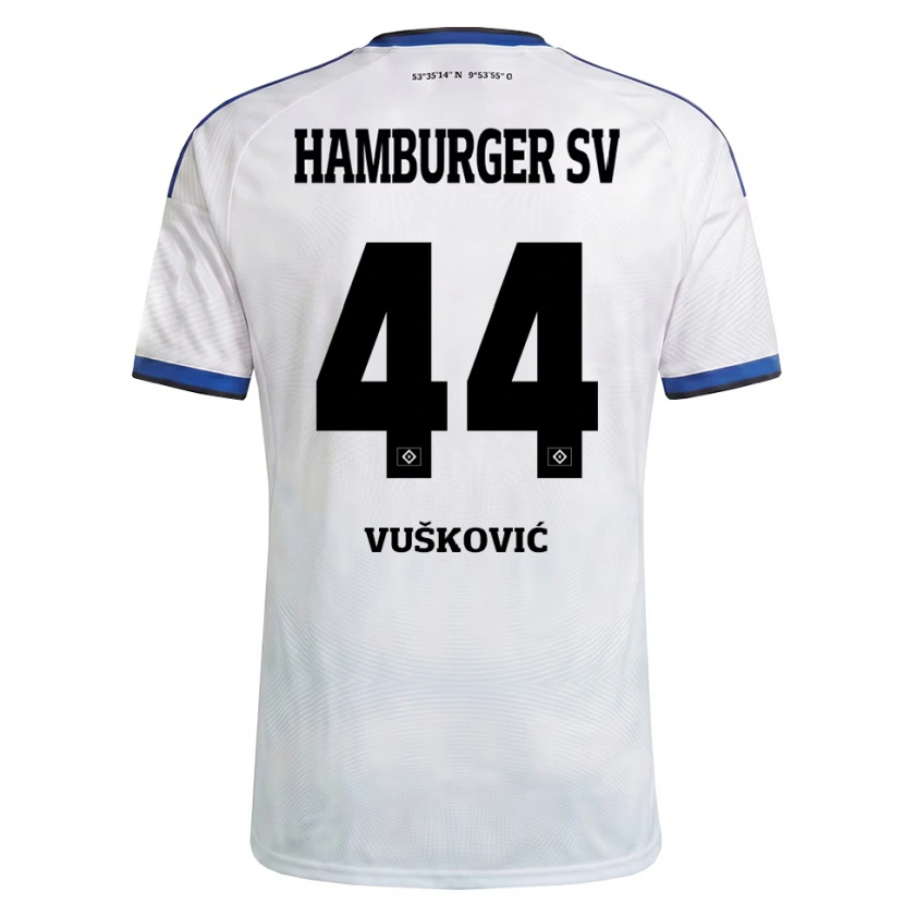 Danxen Damen Mario Vuskovic #44 Weiß Schwarz Blau Heimtrikot Trikot 2026/27 T-Shirt