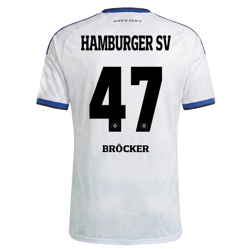 Danxen Damen Mads Bröcker #47 Weiß Schwarz Blau Heimtrikot Trikot 2026/27 T-Shirt