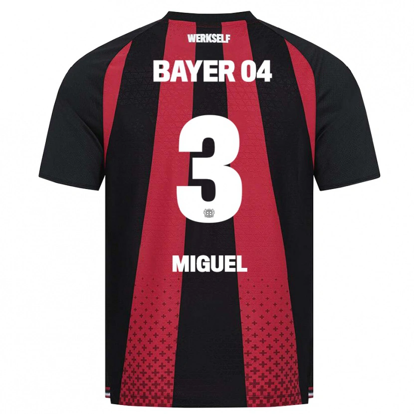 Danxen Damen Miguel Gutiérrez #3 Schwarz Weiß Rot Heimtrikot Trikot 2026/27 T-Shirt