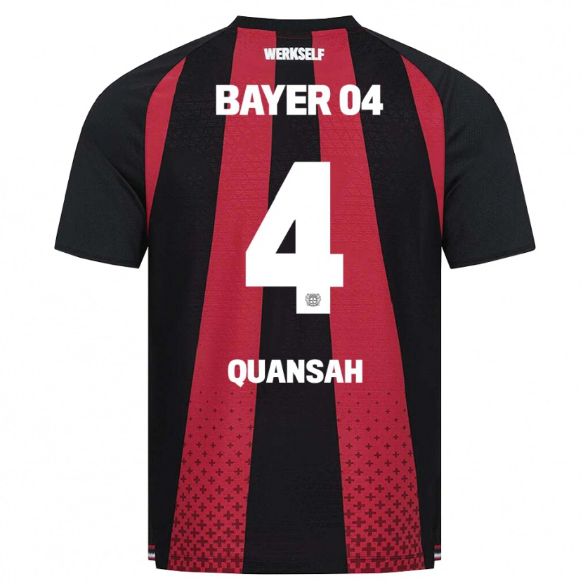 Danxen Damen Jarell Quansah #4 Schwarz Weiß Rot Heimtrikot Trikot 2026/27 T-Shirt