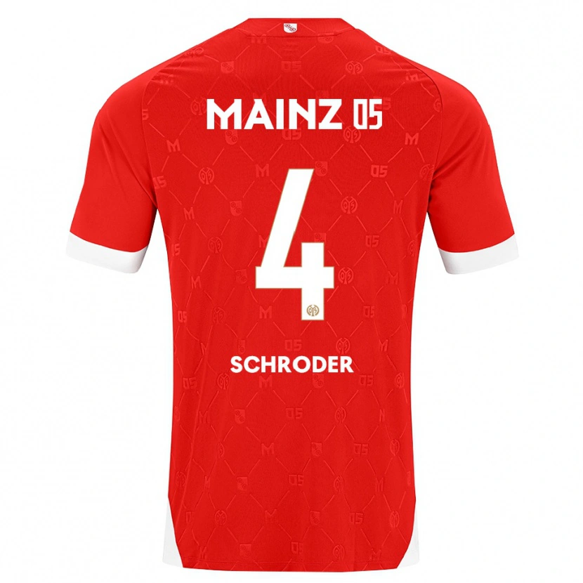 Danxen Damen Lara Schröder #4 Rot Weiß Heimtrikot Trikot 2026/27 T-Shirt
