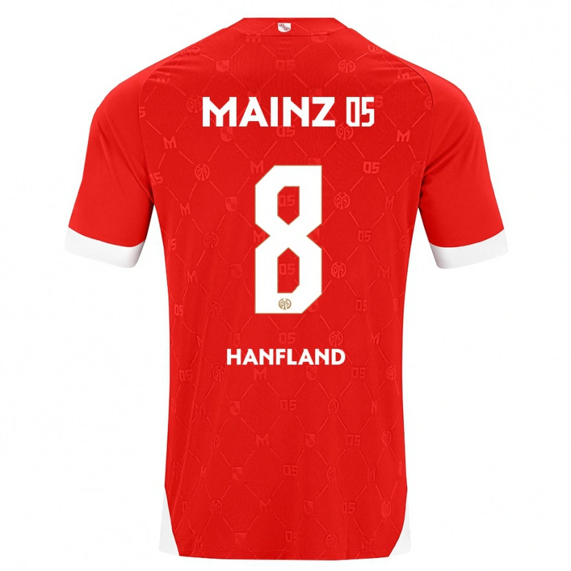 Danxen Damen Paul Hanfland #8 Rot Weiß Heimtrikot Trikot 2026/27 T-Shirt