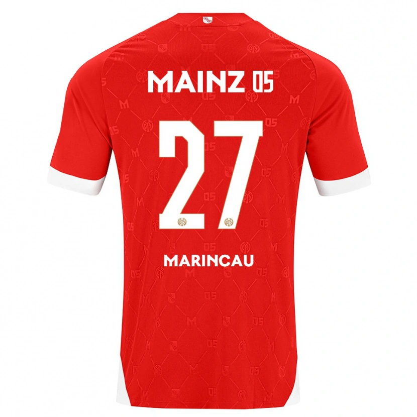 Danxen Damen Emanuel Marincău #27 Rot Weiß Heimtrikot Trikot 2026/27 T-Shirt