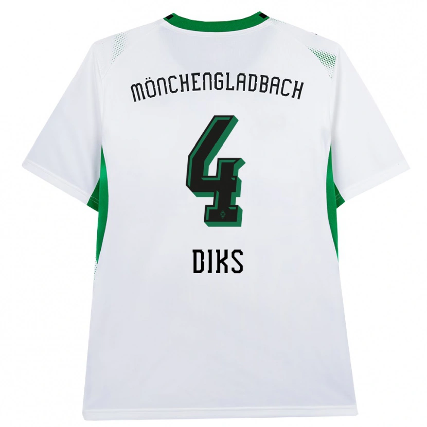Danxen Damen Kevin Diks #4 Weiß Schwarz Grün Heimtrikot Trikot 2026/27 T-Shirt