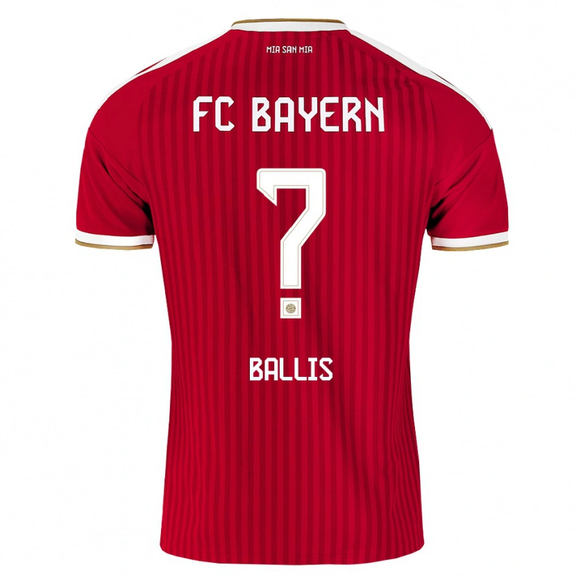Danxen Damen Benjamin Ballis #0 Rot Weiß Blau Heimtrikot Trikot 2026/27 T-Shirt