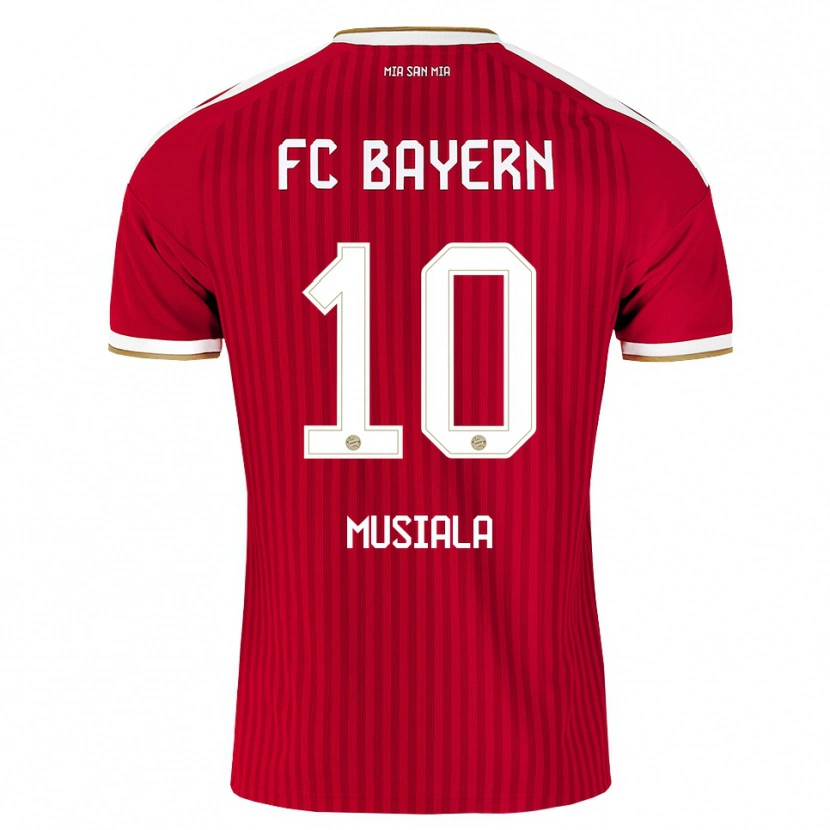 Danxen Damen Jamal Musiala #10 Rot Weiß Blau Heimtrikot Trikot 2026/27 T-Shirt