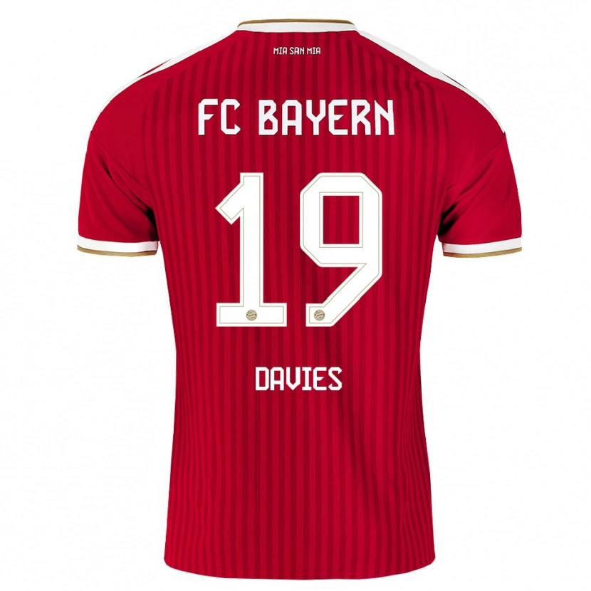 Danxen Damen Alphonso Davies #19 Rot Weiß Blau Heimtrikot Trikot 2026/27 T-Shirt