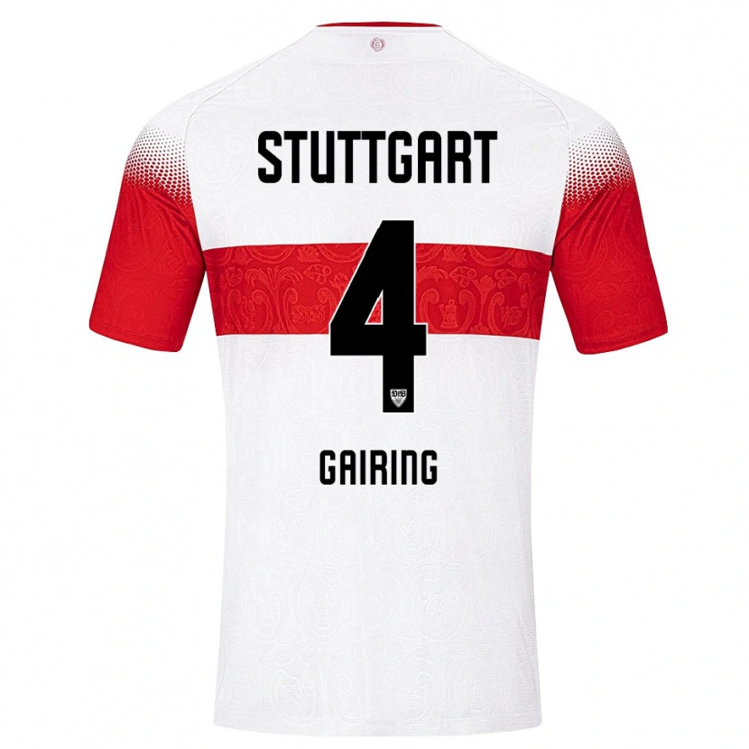 Danxen Damen Nadine Gairing #4 Weiß Rot Gelb Heimtrikot Trikot 2026/27 T-Shirt