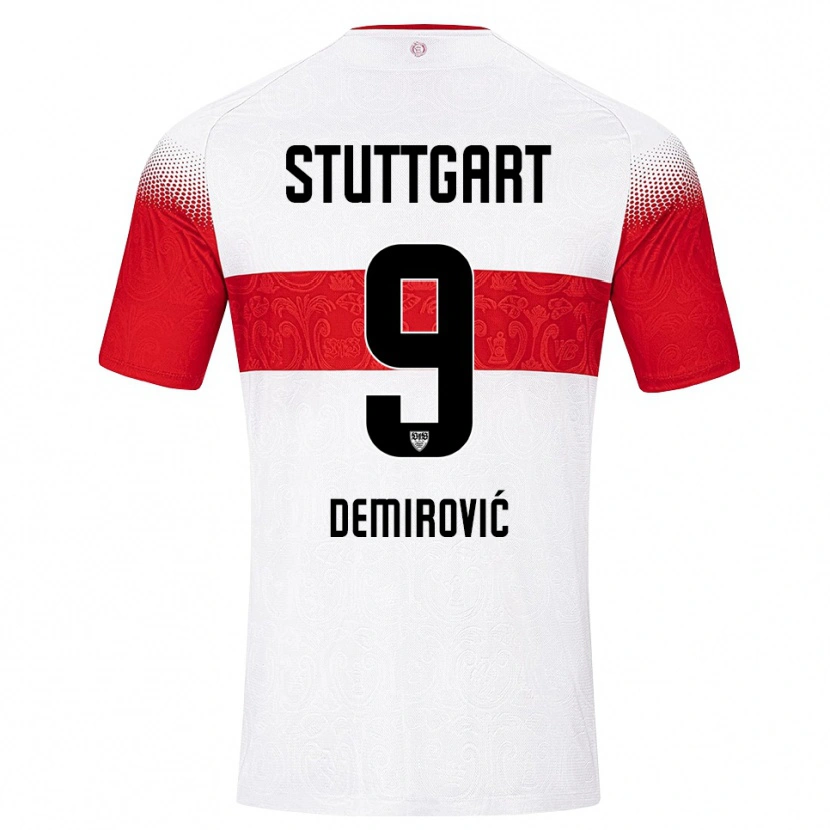 Danxen Damen Ermedin Demirovic #9 Weiß Rot Gelb Heimtrikot Trikot 2026/27 T-Shirt