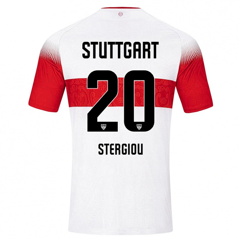 Danxen Damen Leonidas Stergiou #20 Weiß Rot Gelb Heimtrikot Trikot 2026/27 T-Shirt