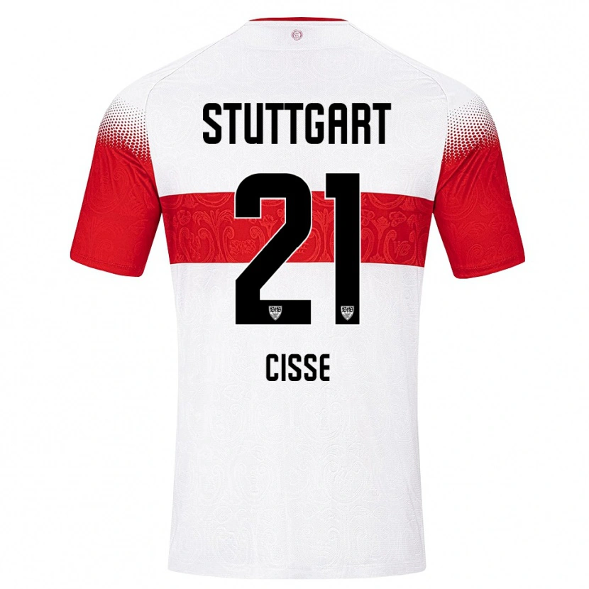 Danxen Damen Moussa Cissé #21 Weiß Rot Gelb Heimtrikot Trikot 2026/27 T-Shirt