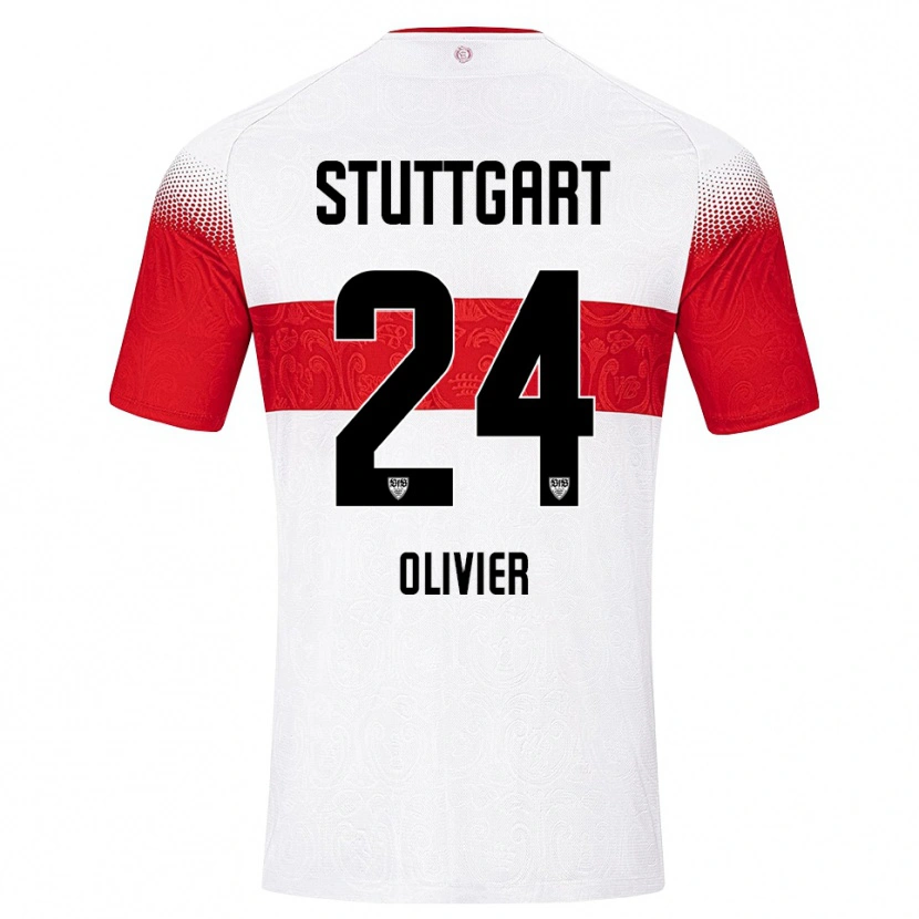 Danxen Damen Christopher Olivier #24 Weiß Rot Gelb Heimtrikot Trikot 2026/27 T-Shirt