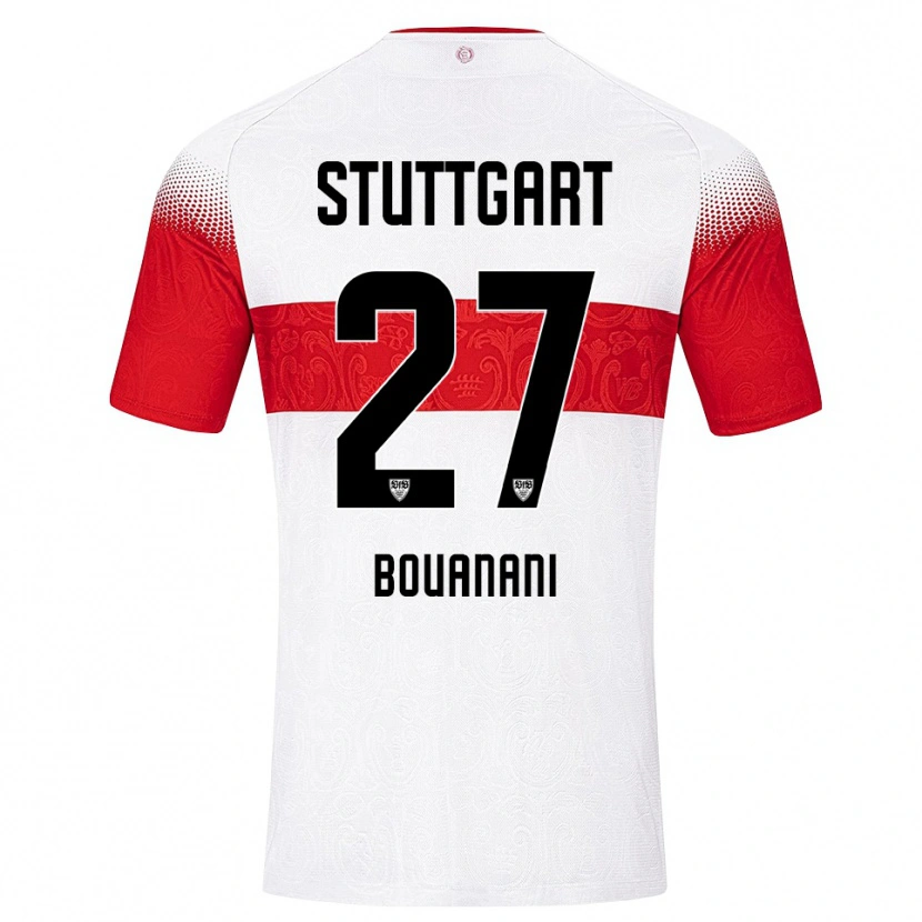 Danxen Damen Badredine Bouanani #27 Weiß Rot Gelb Heimtrikot Trikot 2026/27 T-Shirt