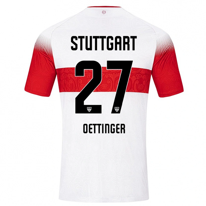 Danxen Damen Jannik Oettinger #27 Weiß Rot Gelb Heimtrikot Trikot 2026/27 T-Shirt